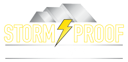 The Storm-Proof Your Roof logo, featuring a bold and modern design, representing a trusted and reliable provider of roofing solutions.