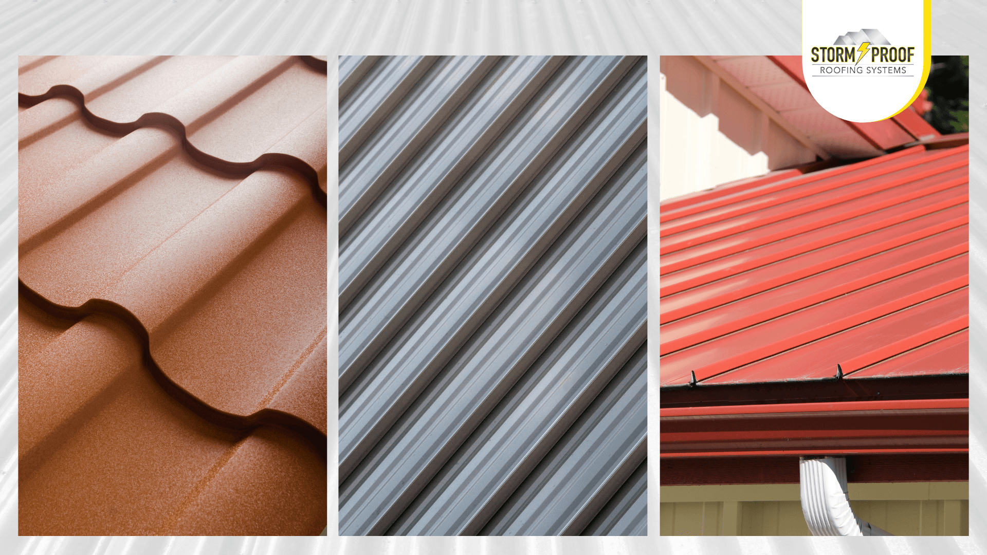 Metal and tile roofing installation by Storm Proof Roofing Systems.