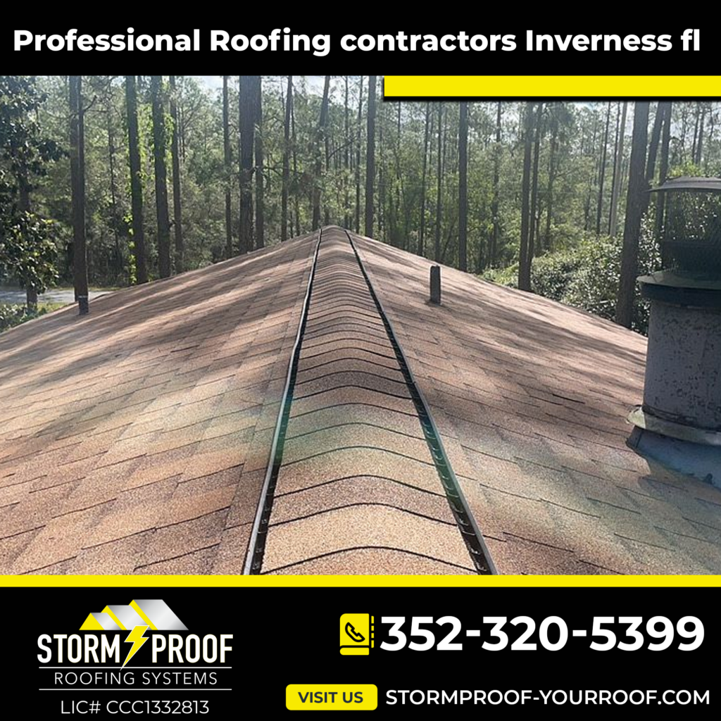 A newly installed roof in Inverness, FL, by Storm Proof Roofing Systems.