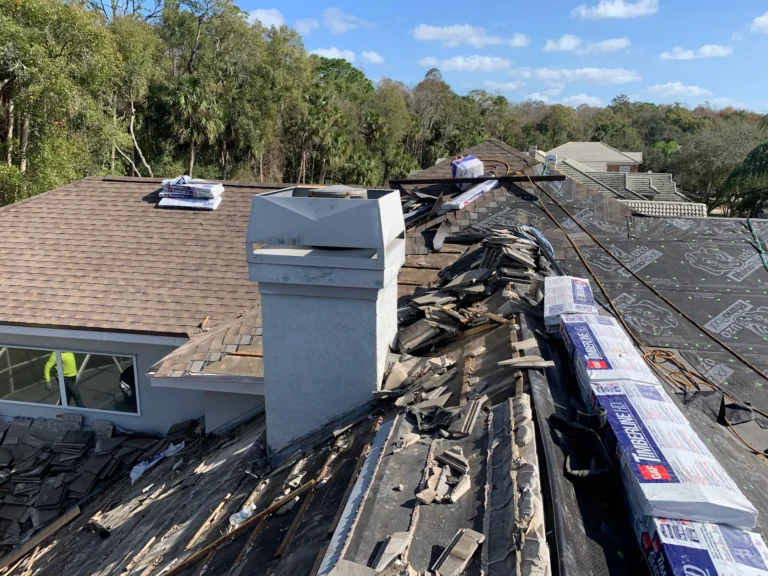 Professional roof repair in Citra, FL by Storm Proof Roofing Systems crew fixing damaged shingles