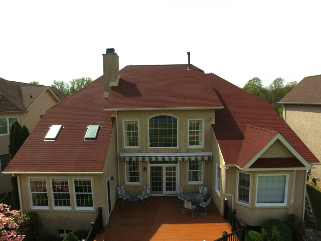 Storm Proof Roofing Systems Installs Patriot Red Shingles - GAF Timberline HDZ Shingles