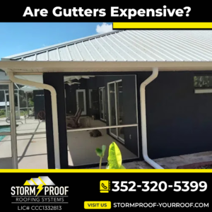 A cost-effective gutter solution installed by Storm Proof Roofing Systems.