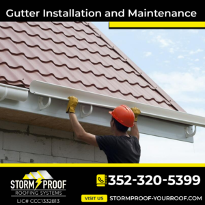 Expert gutter installation and maintenance by Storm Proof Roofing Systems for optimal home protection.