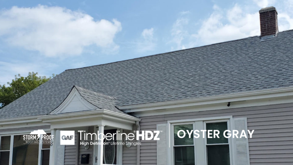 Storm Proof Roofing Systems Installs Oyster Gray Shingles - GAF Timberline HDZ Shingles