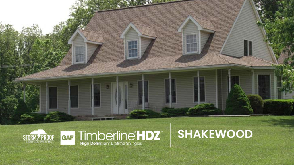 Storm Proof Roofing Systems Installs Shakewood Shingles - GAF Timberline HDZ Shingles
