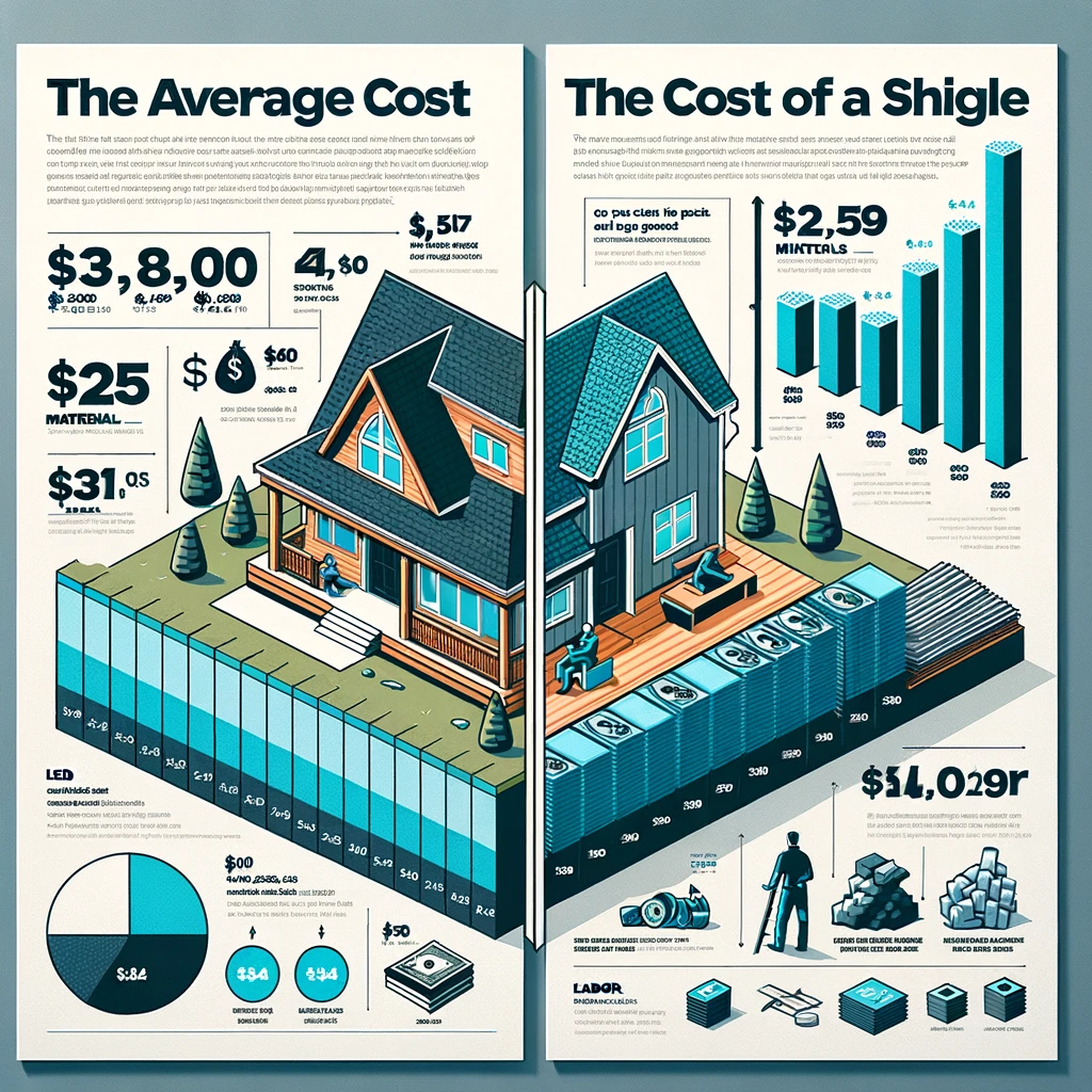 Cost Analysis of Shingle Roofing Featuring Price Graph and Cost Breakdown