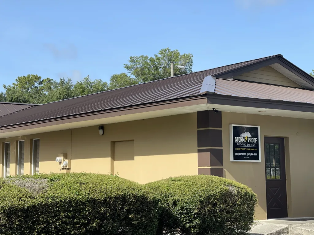 Interior of the Storm Proof Roofing Systems office