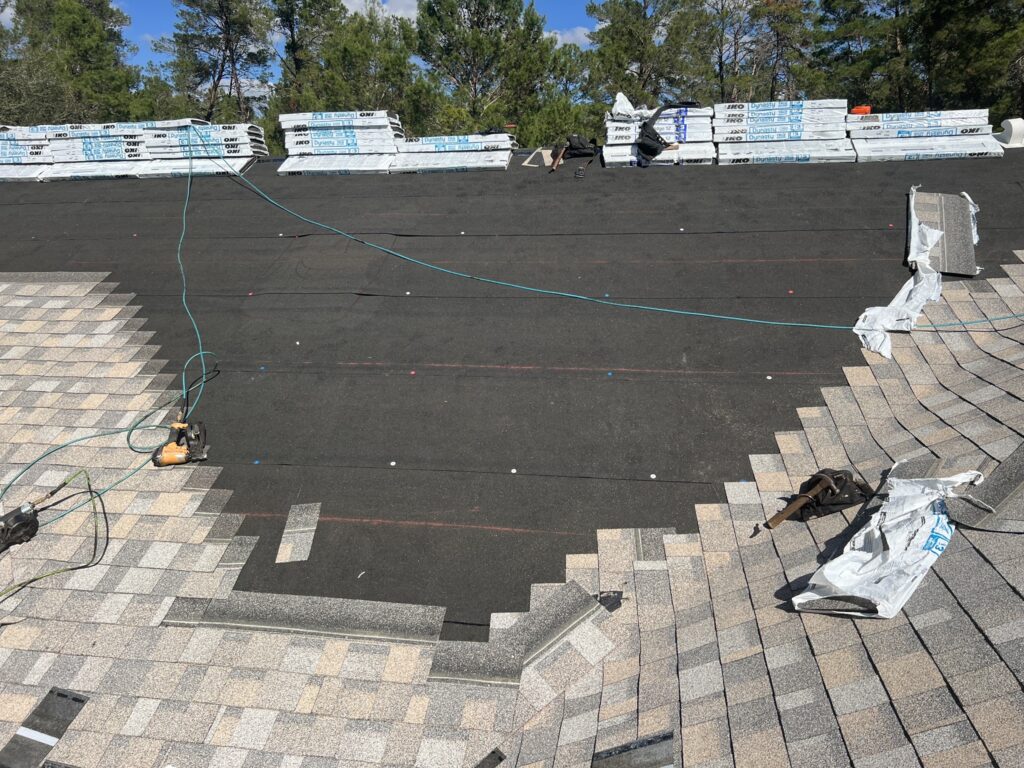 A licensed roofer inspecting a residential roof in Citrus County.